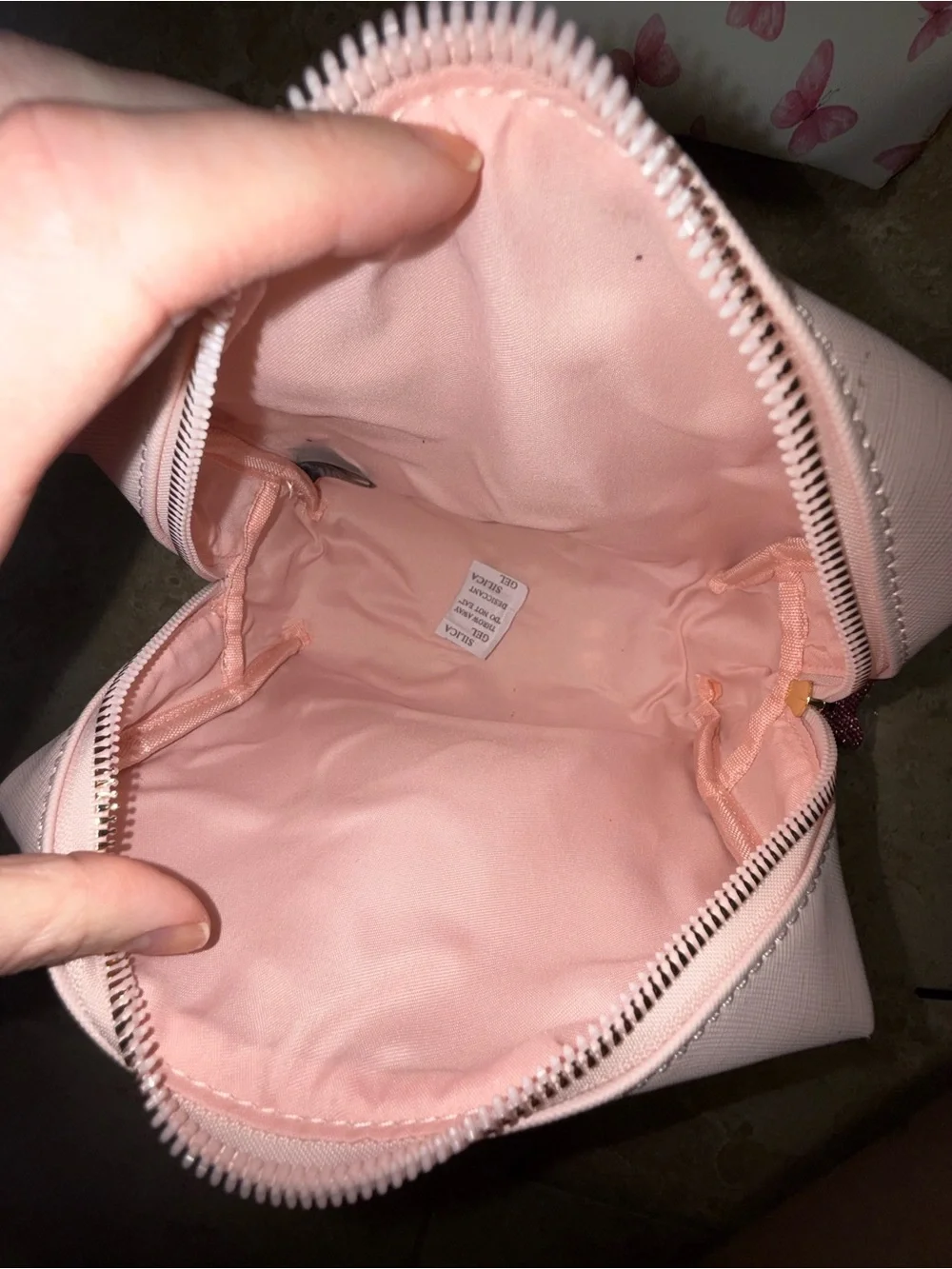 2 brand new makeup bags and keychain